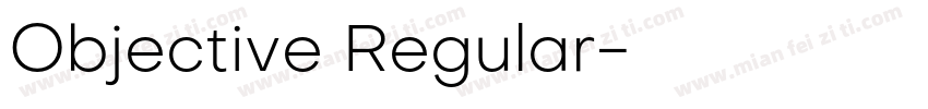 Objective Regular字体转换
